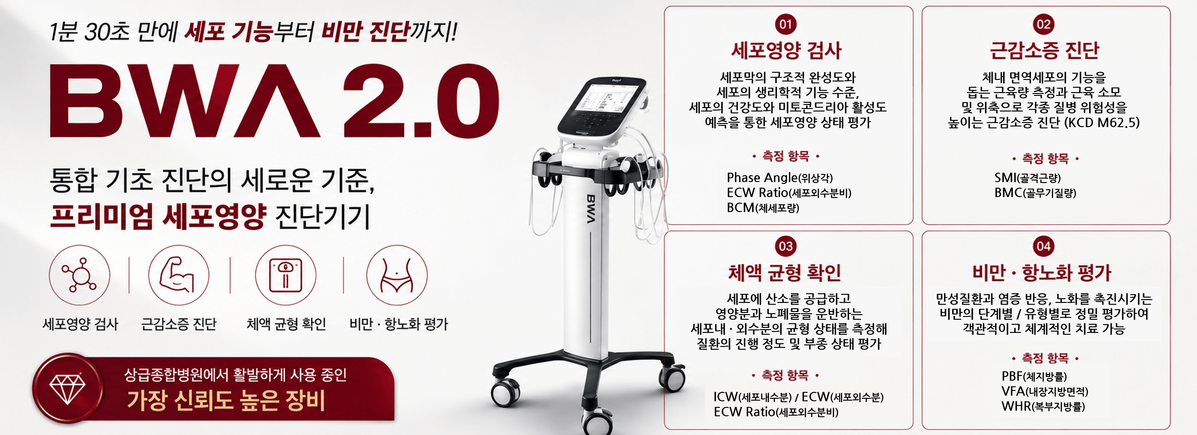 /images/04-diet/diet-bwa.png BWA 2.0 세포영양 진단기기 측정 항목 안내