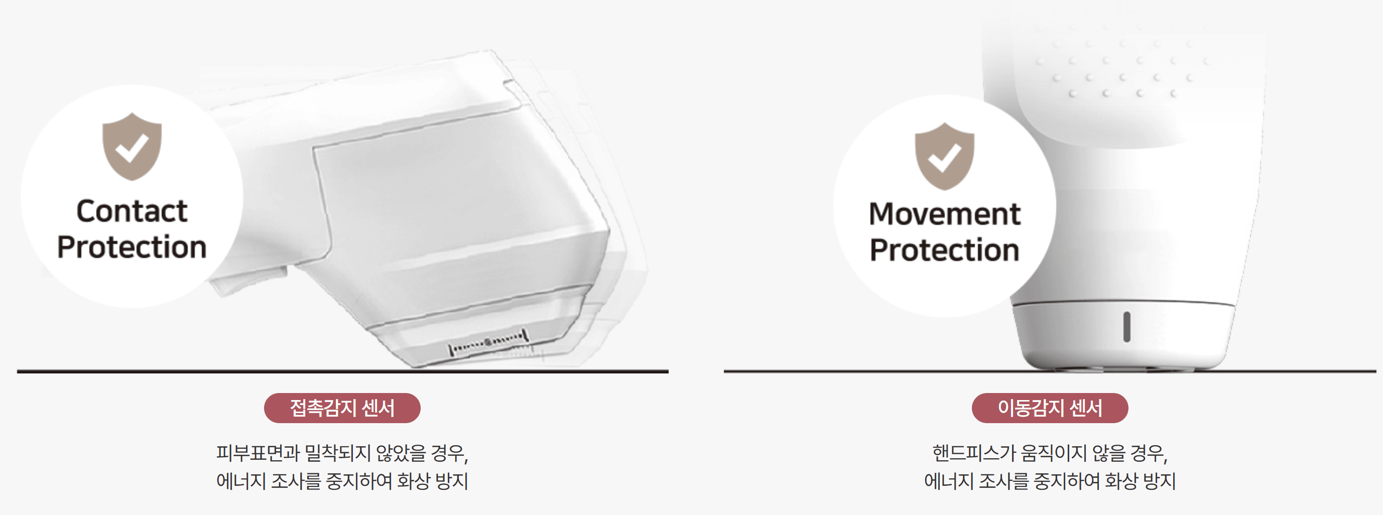 /images/06-skincare/vro-safety.png 접촉감지 센서(Contact Protection) · 이동감지 센서(Movement Protection)