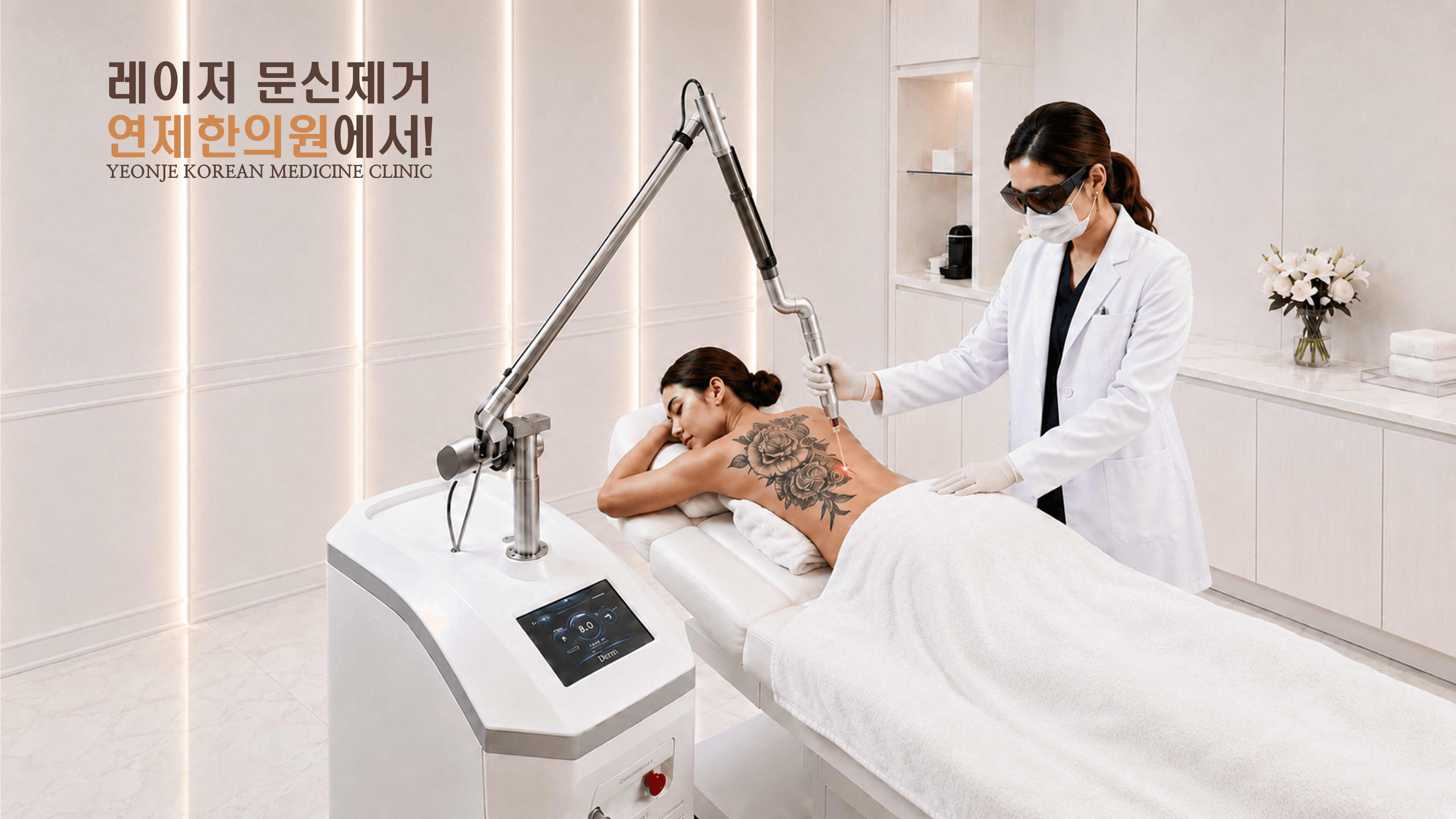 /images/08-tattoo-removal/tattoo-treatment-female.png 문신 레이저 제거 시술 장면